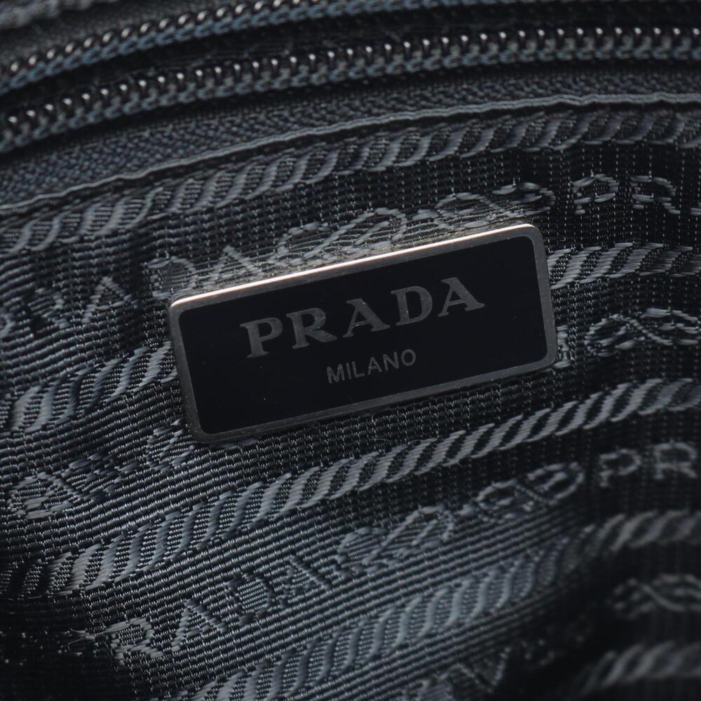 PRADA Blue Leather Saffiano Shoulder Bag - Picture 4 of 10